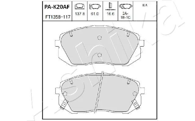 Brake Pad Set, disc brake 50-0K-K20