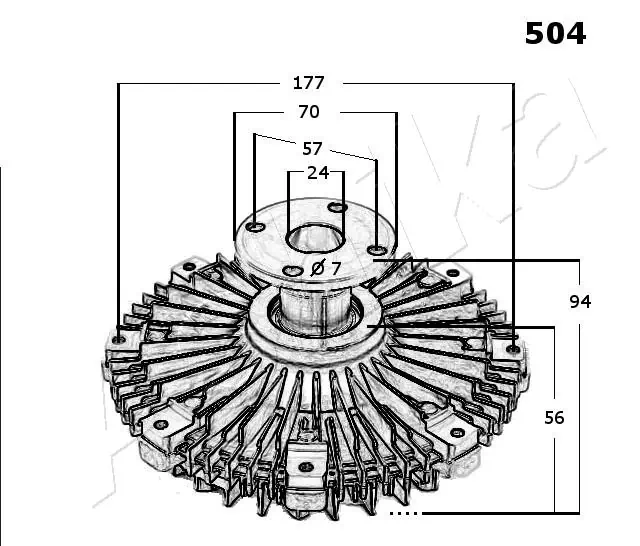 Clutch, radiator fan 36-05-504