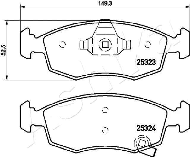 ASHIKA 50-00-0228 Brake Pad Set, disc brake
