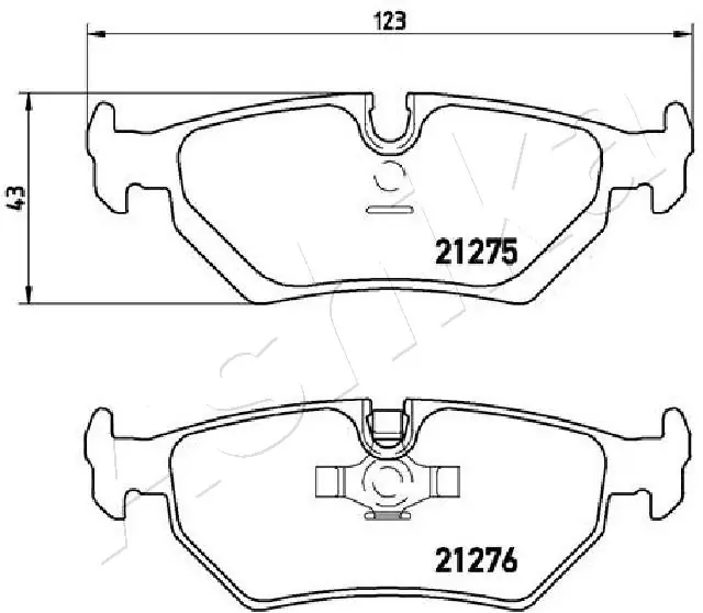 ASHIKA 51-00-0216 Brake Pad Set, disc brake