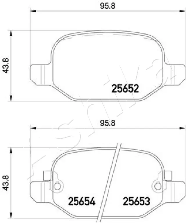 ASHIKA 51-00-0208 Brake Pad Set, disc brake