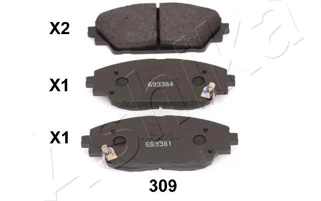 Brake Pad Set, disc brake 50-03-309