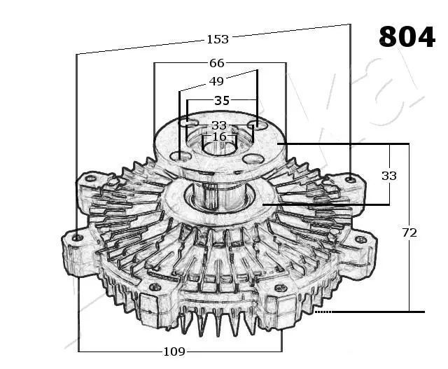 Clutch, radiator fan 36-08-804