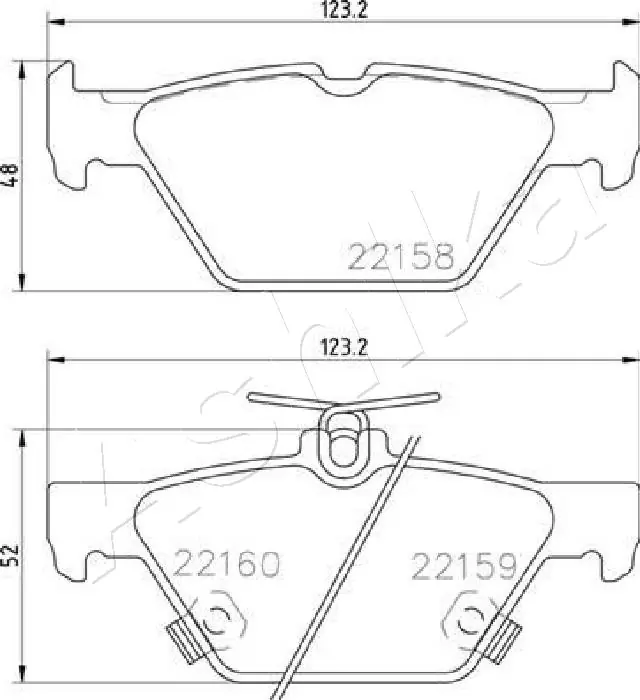 ASHIKA 51-07-706 Brake Pad Set, disc brake