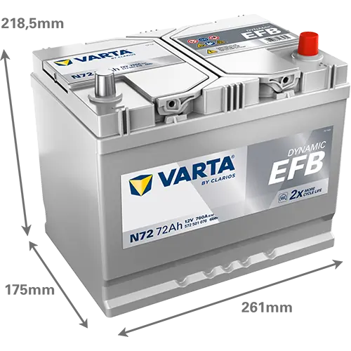 Starter Battery DYNAMIC EFB 572501076K262