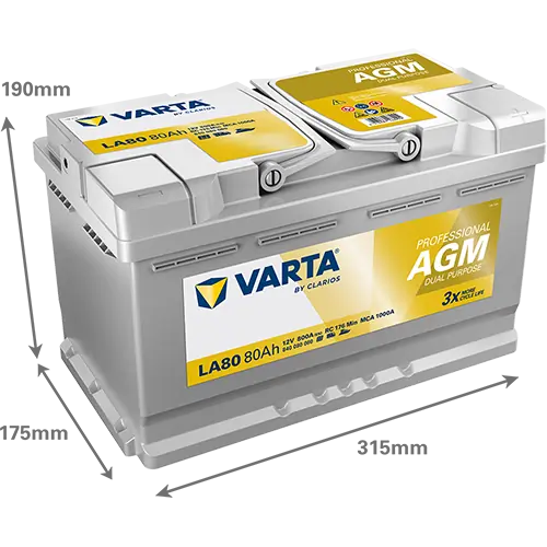Starter Battery PROFESSIONAL AGM 840080080K312