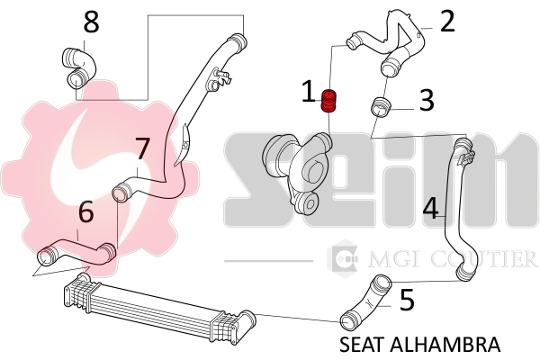 SEIM 981584 Charge Air Hose
