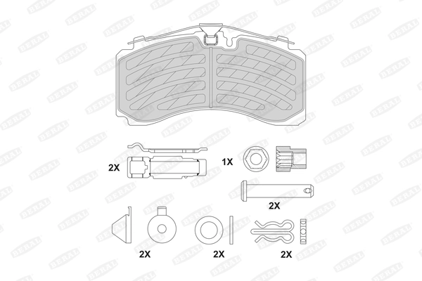Brake Pad Set, disc brake BCV29319TK