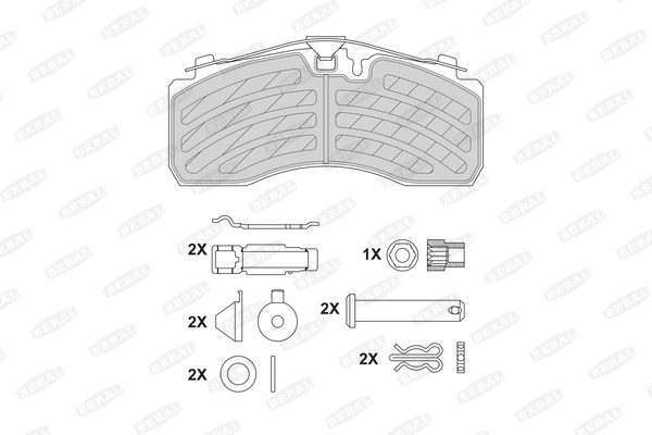 Brake Pad Set, disc brake BCV29257TK