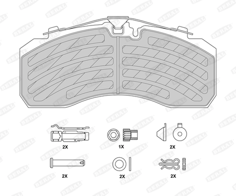 Brake Pad Set, disc brake BCV29253TK