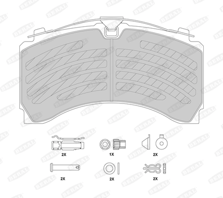 Brake Pad Set, disc brake BCV29244TK