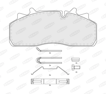 Brake Pad Set, disc brake BCV29159TK
