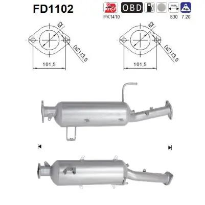 Penapis Jelaga/Zarah, Sistem Ekzos FD1102