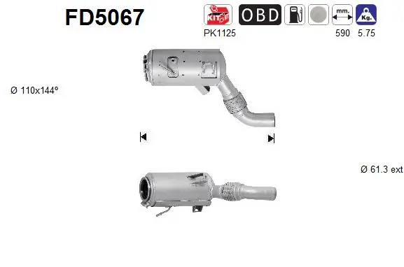 Soot/Particulate Filter, exhaust system FD5067