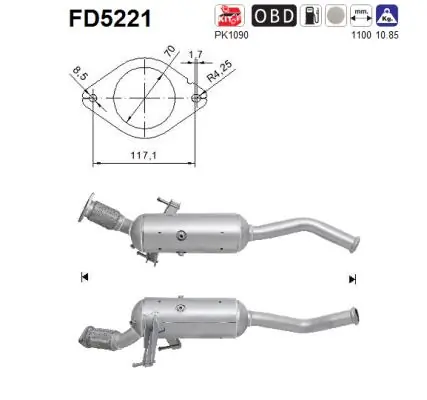 Soot/Particulate Filter, exhaust system FD5221