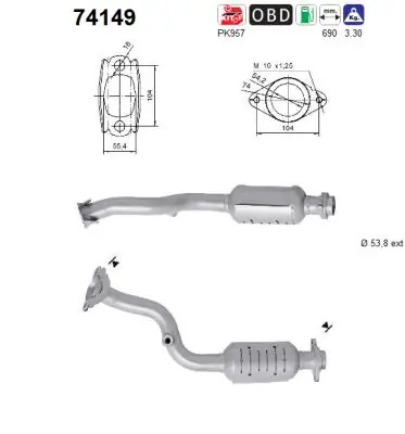 Catalytic Converter 74149
