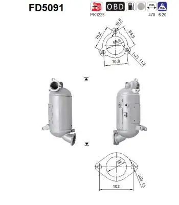 Soot/Particulate Filter, exhaust system FD5091