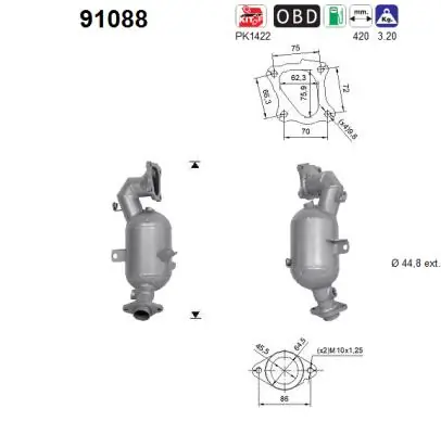 Catalytic Converter 91088