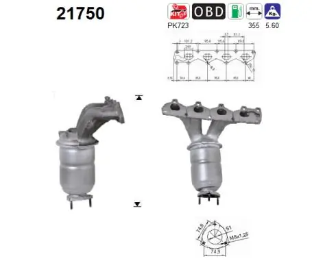 Catalytic Converter 21750