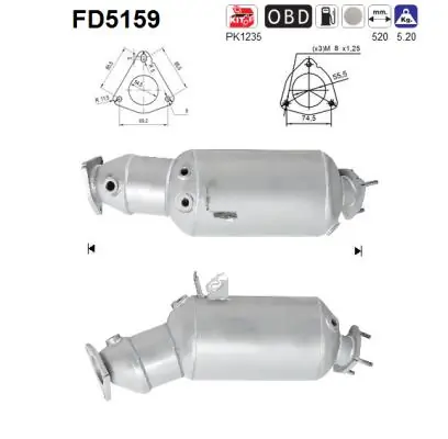 Soot/Particulate Filter, exhaust system FD5159