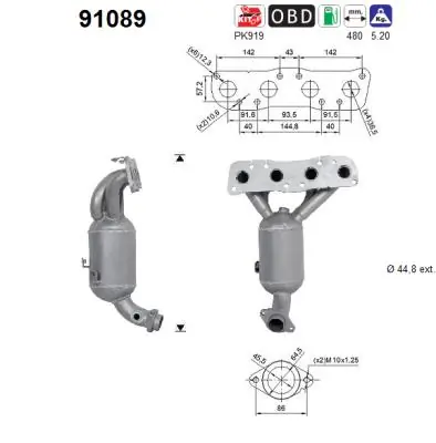 Catalytic Converter 91089