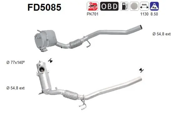 Soot/Particulate Filter, exhaust system FD5085
