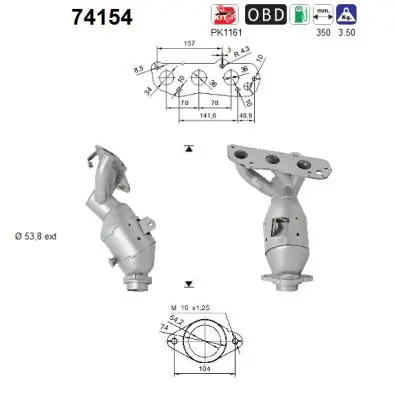 Catalytic Converter 74154