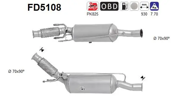 Soot/Particulate Filter, exhaust system FD5108