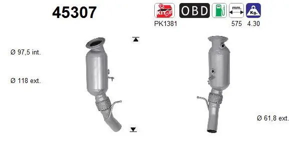 Catalytic Converter 45307