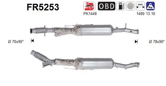 Soot/Particulate Filter, exhaust system FR5253