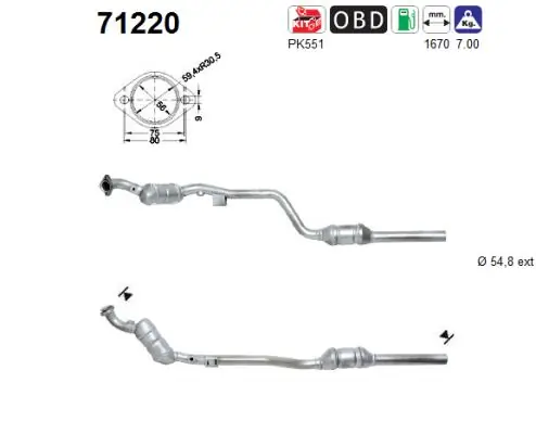 Catalytic Converter 71220