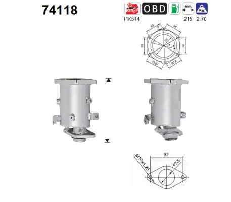 Catalytic Converter 74118