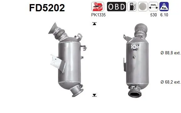 Soot/Particulate Filter, exhaust system FD5202