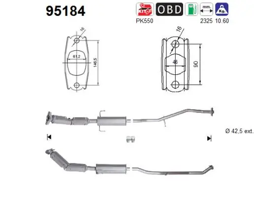 Catalytic Converter 95184