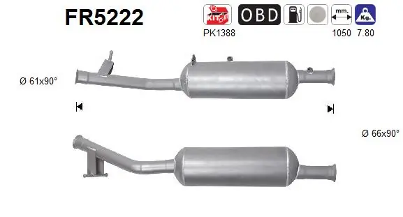 Soot/Particulate Filter, exhaust system FR5222
