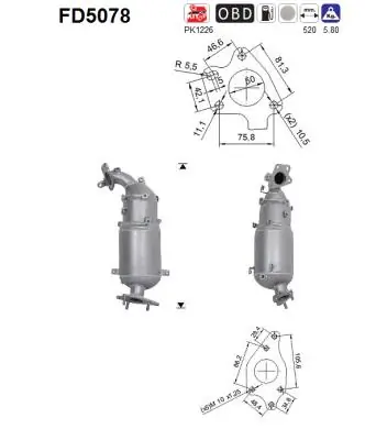 Soot/Particulate Filter, exhaust system FD5078
