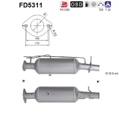 Soot/Particulate Filter, exhaust system FD5311