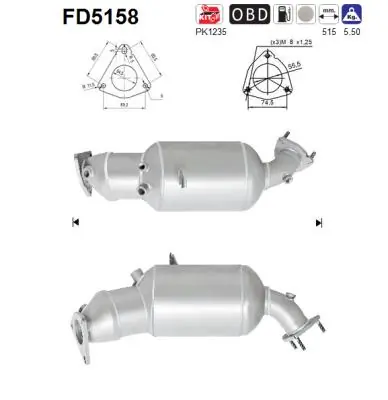 Soot/Particulate Filter, exhaust system FD5158