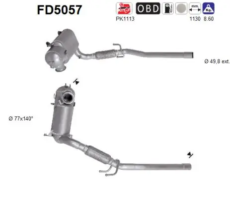 Soot/Particulate Filter, exhaust system FD5057