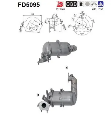 Soot/Particulate Filter, exhaust system FD5095
