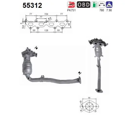 Catalytic Converter 55312