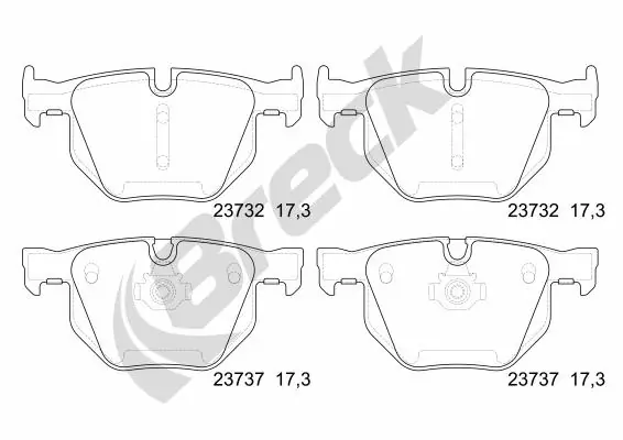 Brake Pad Set, disc brake 23732 00 554 00