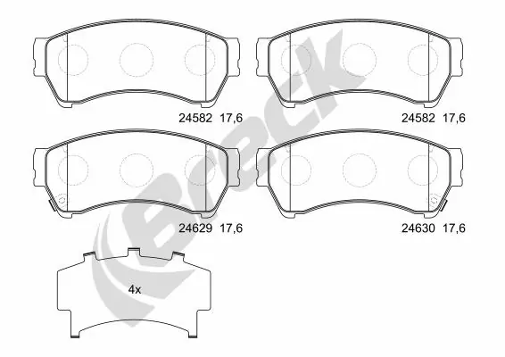 Brake Pad Set, disc brake 24582 00 701 10