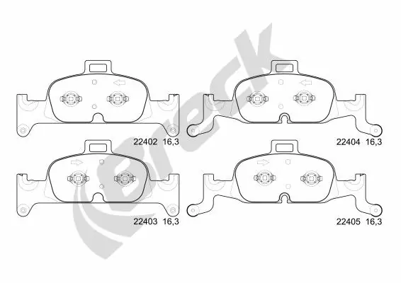 Brake Pad Set, disc brake 22402 00 551 00