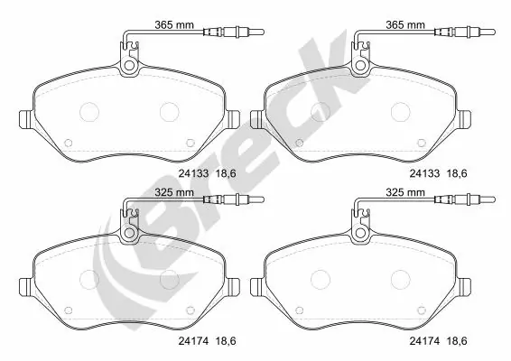 Brake Pad Set, disc brake 24133 00 701 10