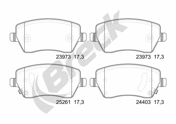 Brake Pad Set, disc brake 24403 00 702 00