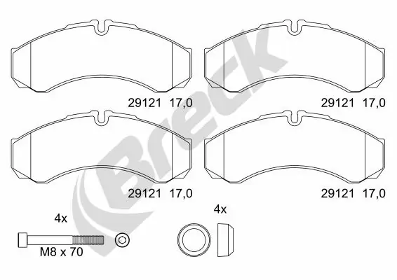 Brake Pad Set, disc brake 29121 00 703 00