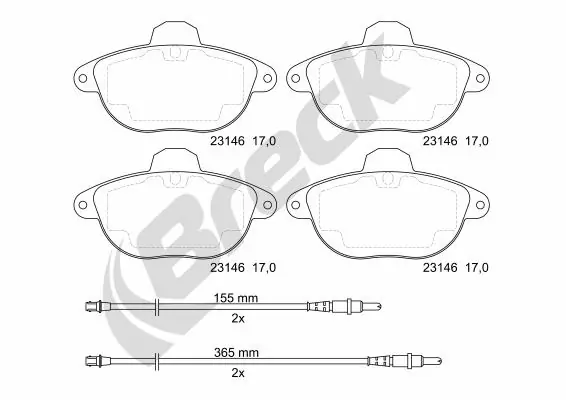 Brake Pad Set, disc brake 23146 00 501 10