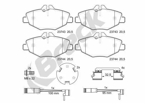 Brake Pad Set, disc brake 23743 00 701 10