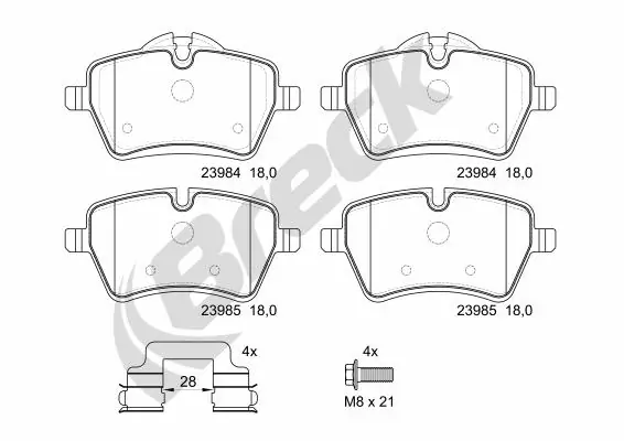 Brake Pad Set, disc brake 23984 00 701 00